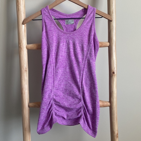 Athleta Fastest Track Purple Ruched Tank Top XS - Picture 2 of 7